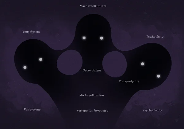 ภาพประกอบแนวคิด Dark Triad ที่เป็นนามธรรม