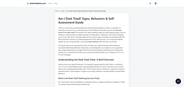 Am I Dark Triad? Signs, Behaviors & Self-Assessment Guide
