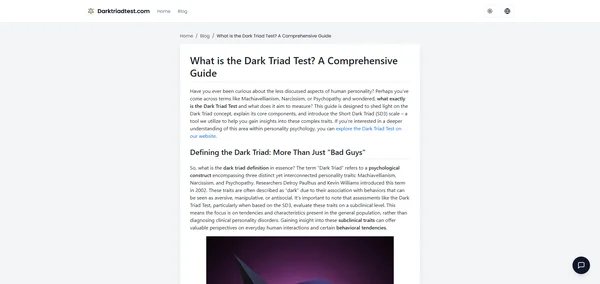 What is the Dark Triad Test? A Comprehensive Guide