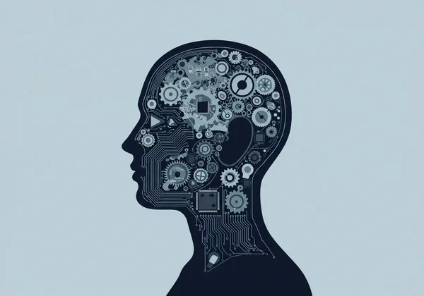 Abstract representation of emotional detachment, cold logic