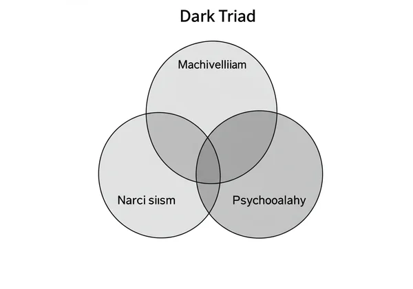 Venn diagram showing Dark Triad traits overlapping