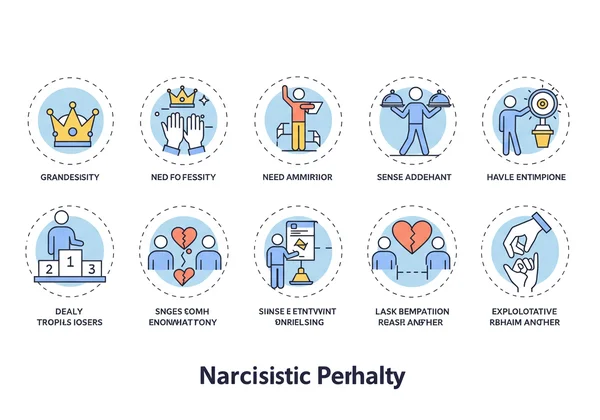 Five core characteristics of narcissistic personality listed
